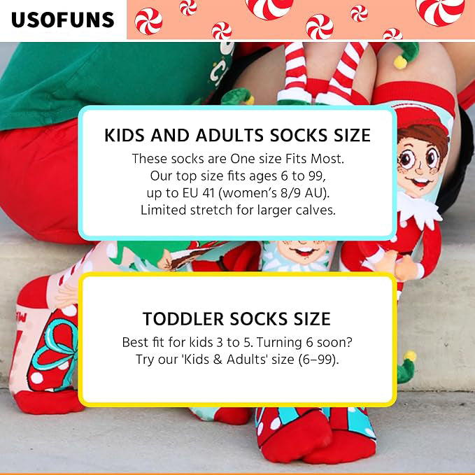 3D Christmas Elf Socks – Fun Plush Character Socks