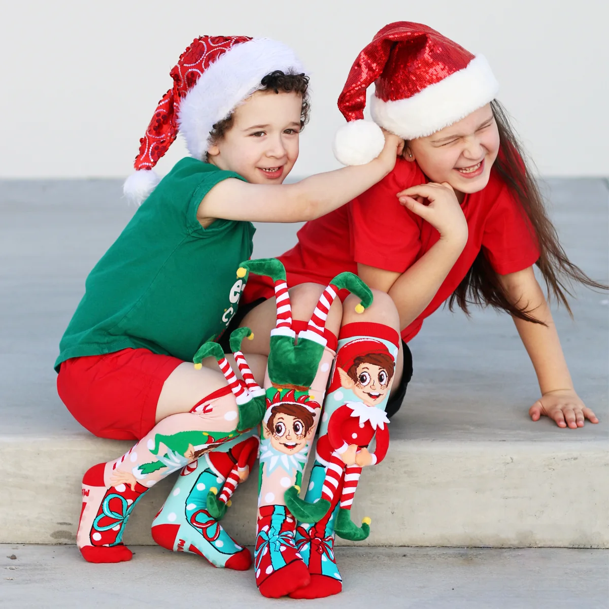 3D Christmas Elf Socks – Fun Plush Character Socks