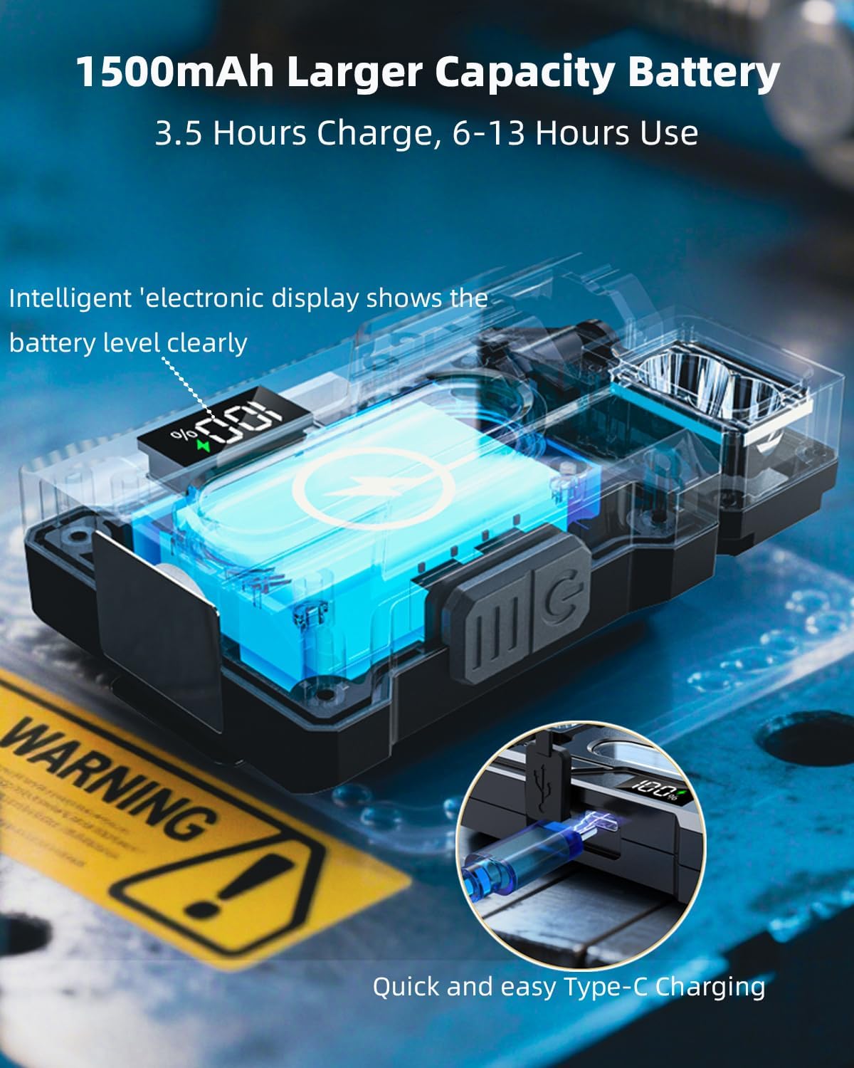 1500mAh Larger Capacity Battery