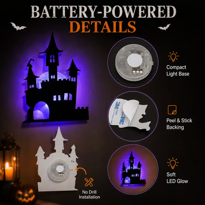 Halloween LED Silhouette Wall Light Stickers