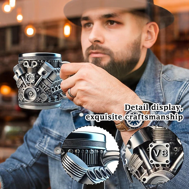Handmade Engine-Inspired Cocktail Mug