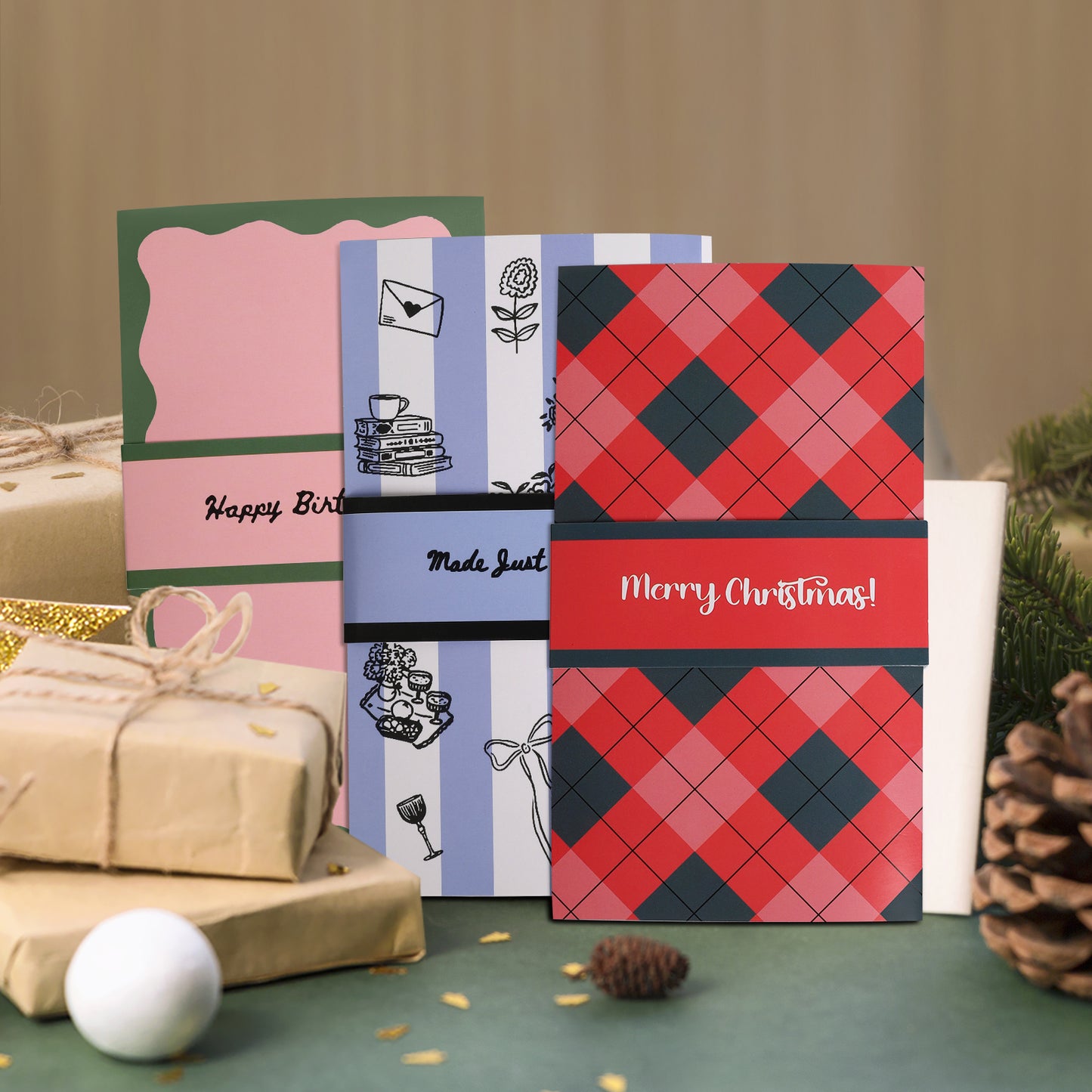 Handmade Christmas gift card booklet