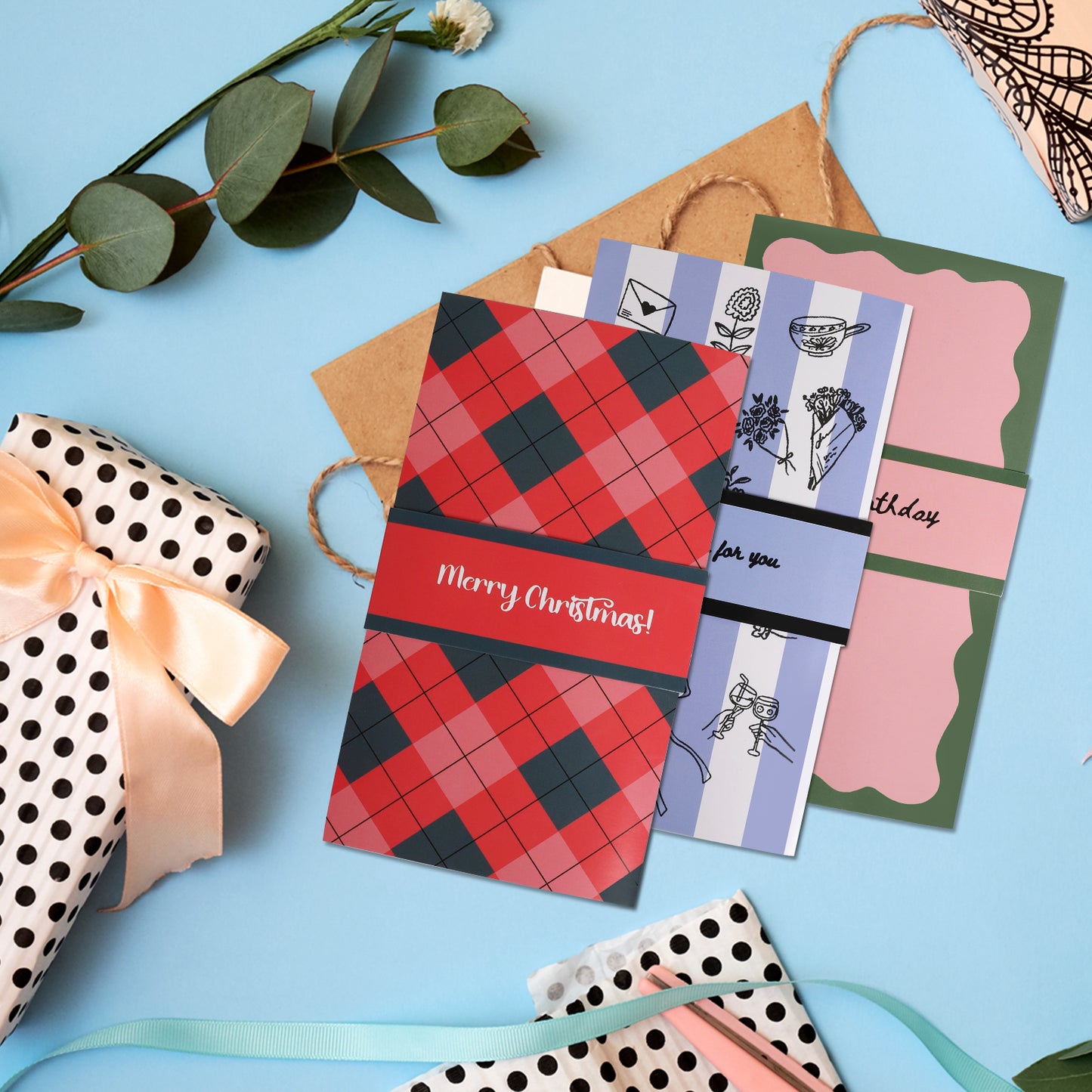 Handmade Christmas gift card booklet