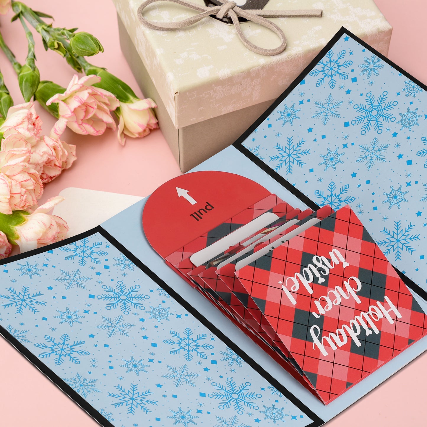 Handmade Christmas gift card booklet