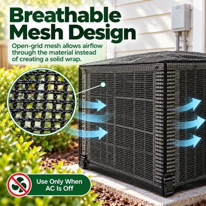 Heavy-Duty Mesh AC Cover – All-Season Outdoor Protection