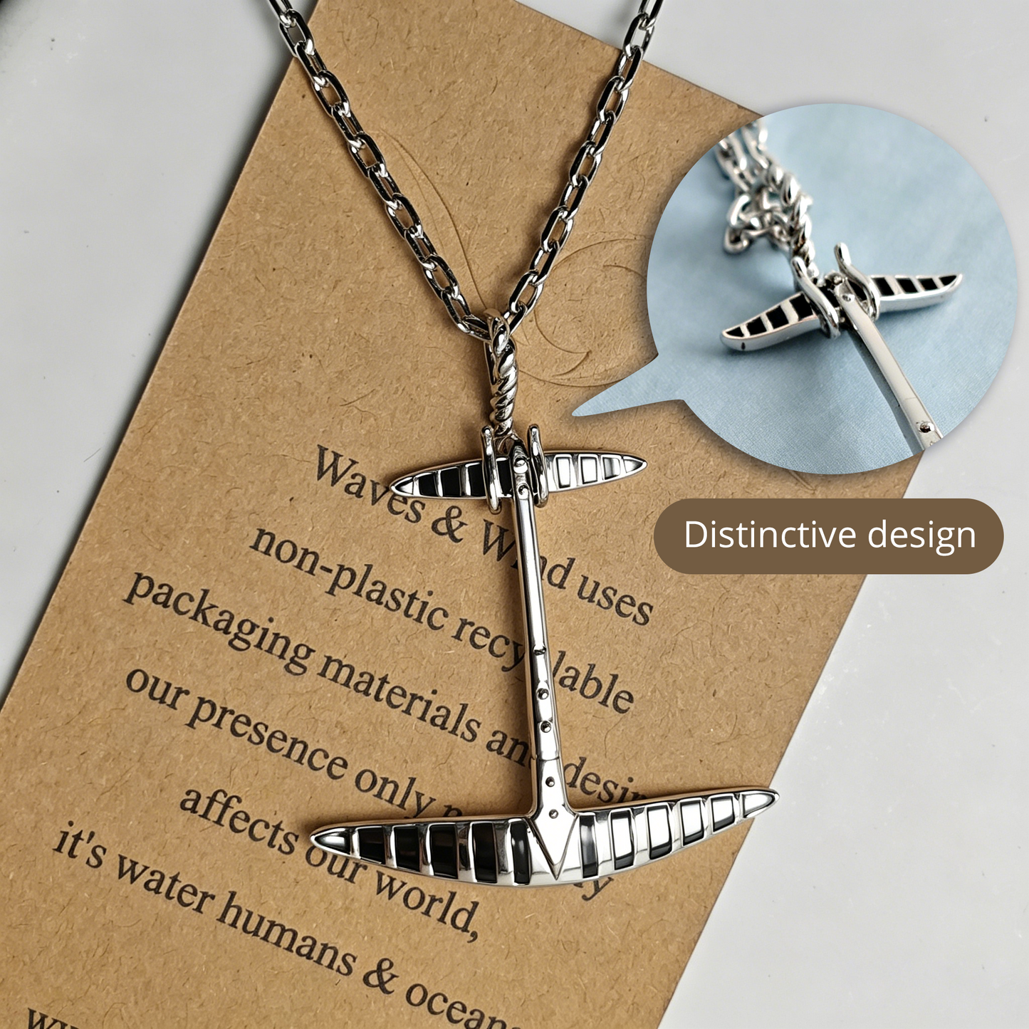 Hydrofoil Surf Pendant Necklace