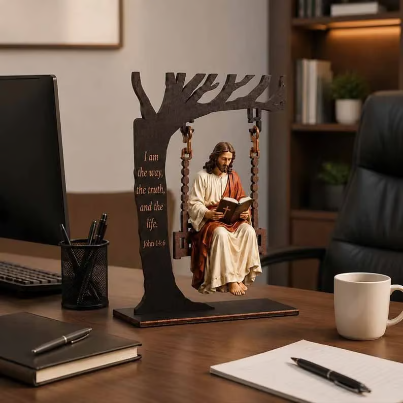 Jesus Swing Ornament –Faith-Inspired Home Decor