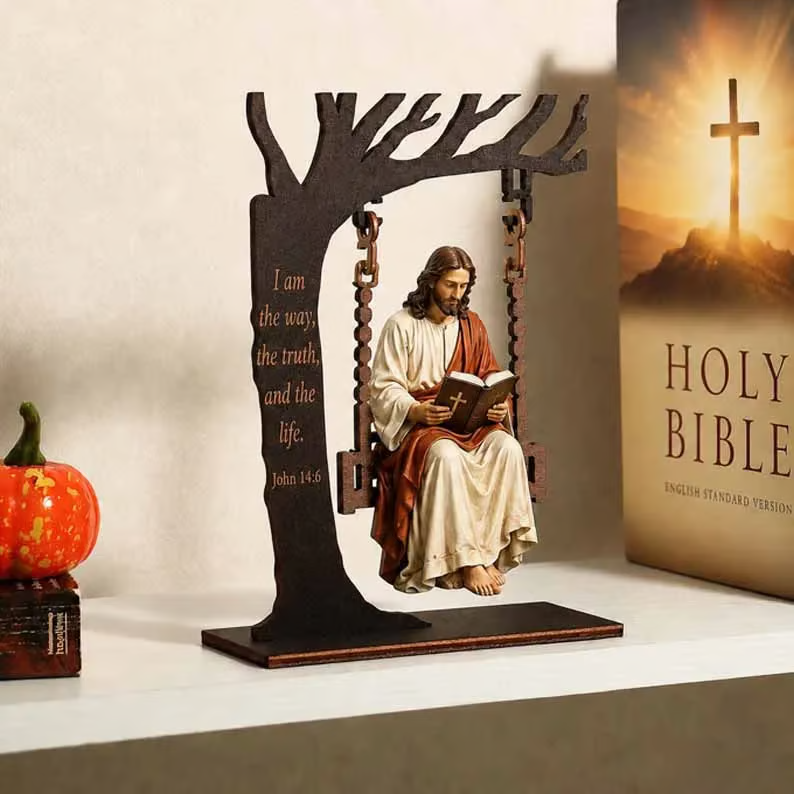 Jesus Swing Ornament –Faith-Inspired Home Decor