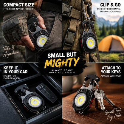 8-in-1 Multifunctional Keychain Flashlight
