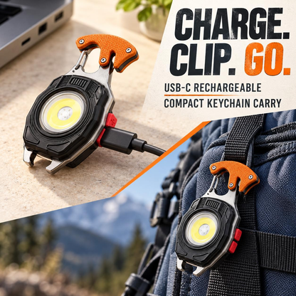 8-in-1 Multifunctional Keychain Flashlight