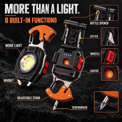 8-in-1 Multifunctional Keychain Flashlight