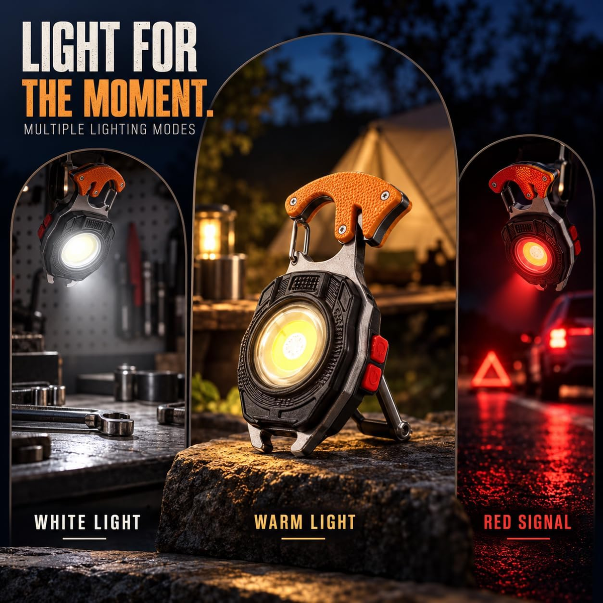8-in-1 Multifunctional Keychain Flashlight