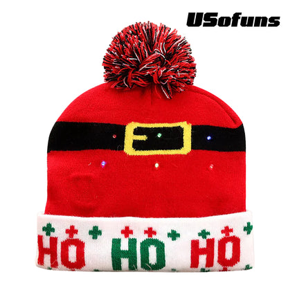 Christmas LED Light Knitted Beanies