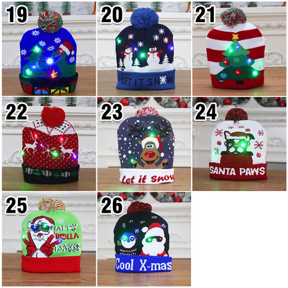 Christmas LED Light Knitted Beanies