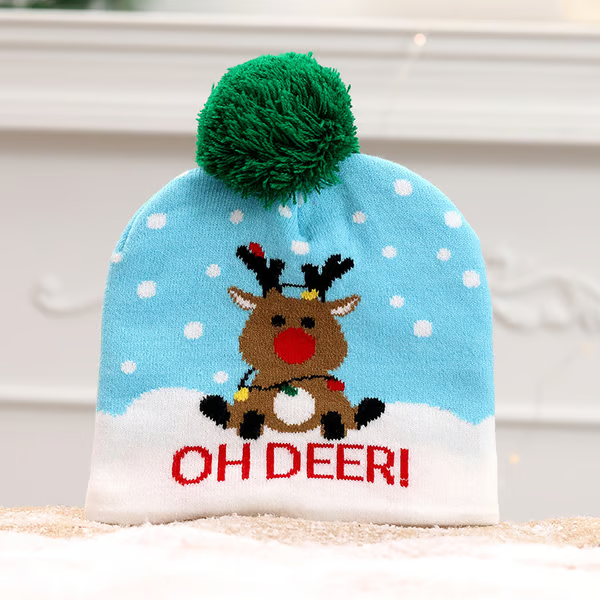 Christmas LED Light Knitted Beanies