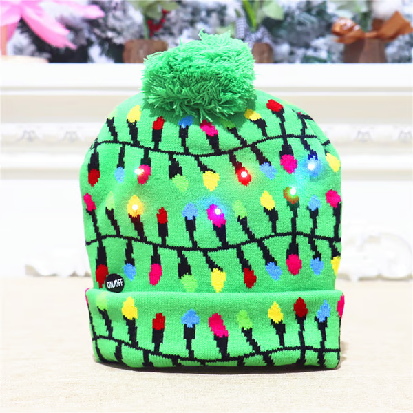 Christmas LED Light Knitted Beanies