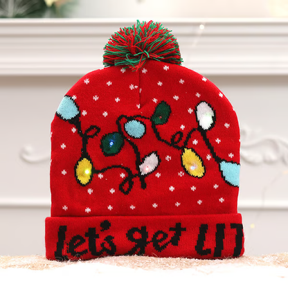 Christmas LED Light Knitted Beanies