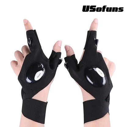 Hands-Free LED Flashlight Waterproof Gloves