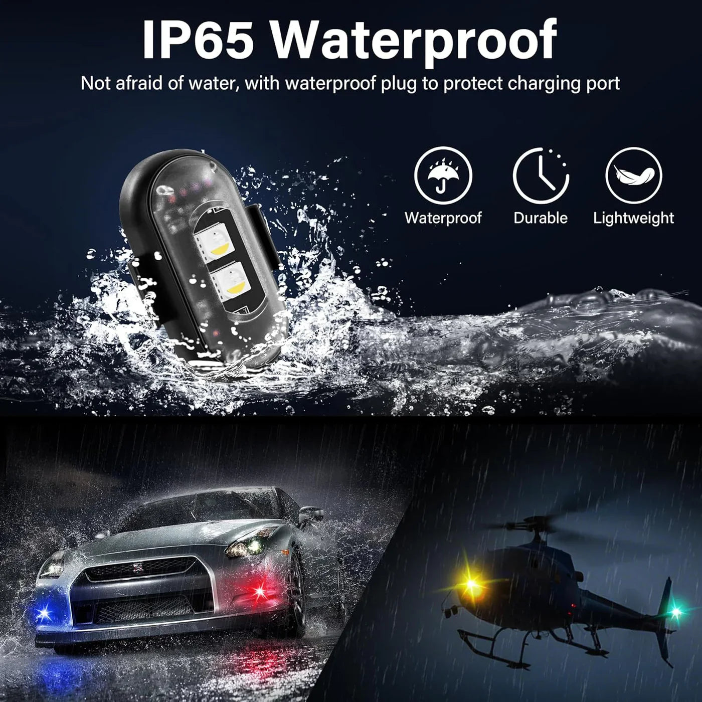 Wireless LED Strobe Anti-Collision Light with Remote Control