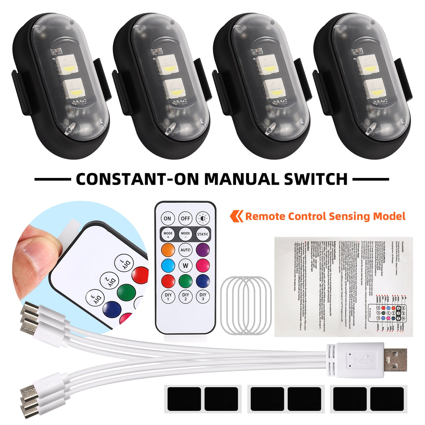 Wireless LED Strobe Anti-Collision Light with Remote Control