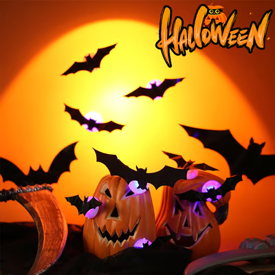 Lighted Halloween Bat Wall Decor