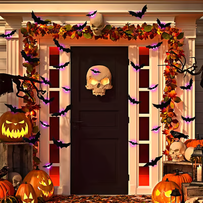 Lighted Halloween Bat Wall Decor