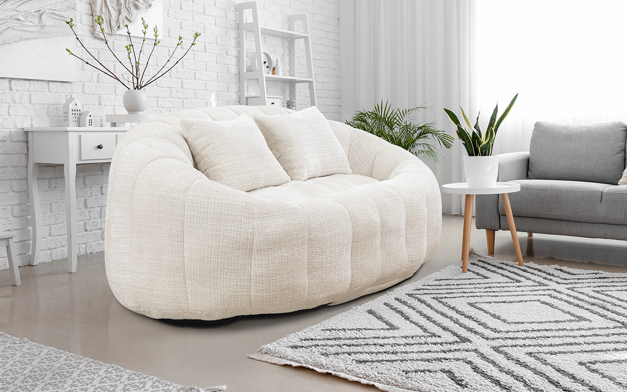Small Twin Loveseat Bean Bag Sofa Chair