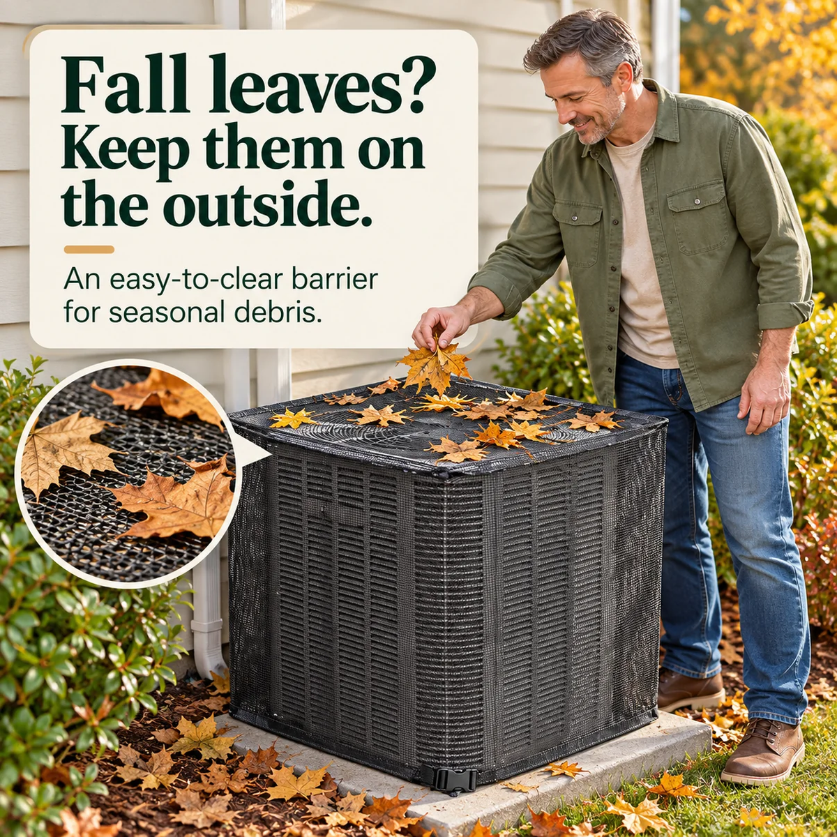 Heavy-Duty Mesh AC Cover – All-Season Outdoor Protection