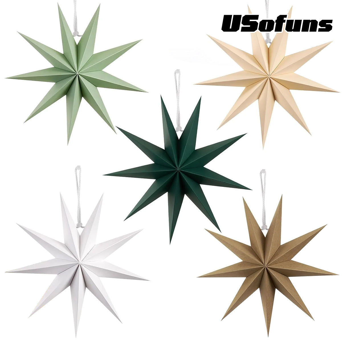 9-Pointed Paper Star Lanterns（12in）