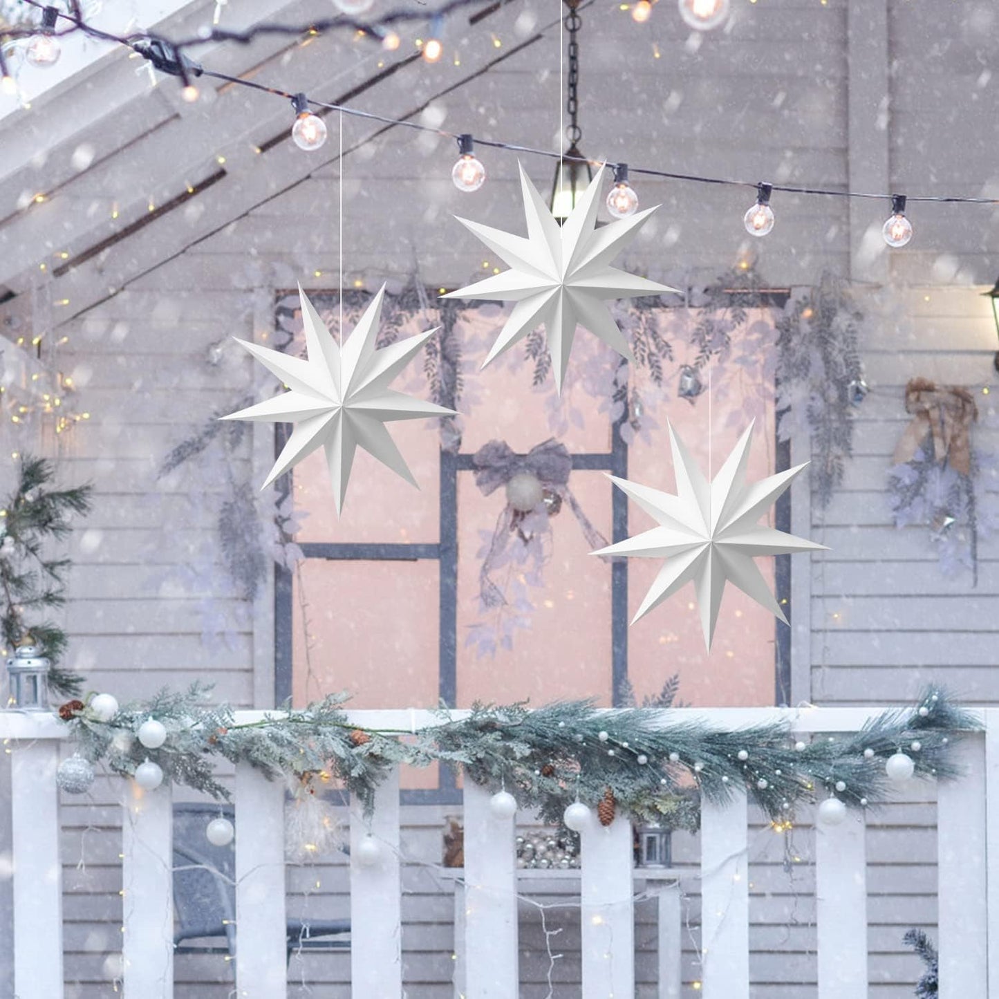 9-Pointed Paper Star Lanterns（12in）