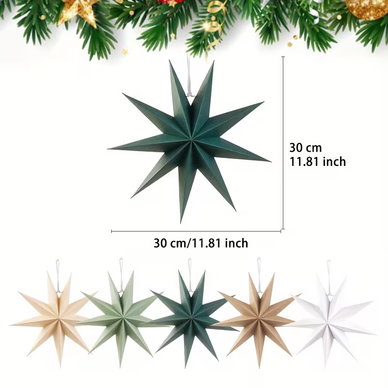 9-Pointed Paper Star Lanterns（12in）