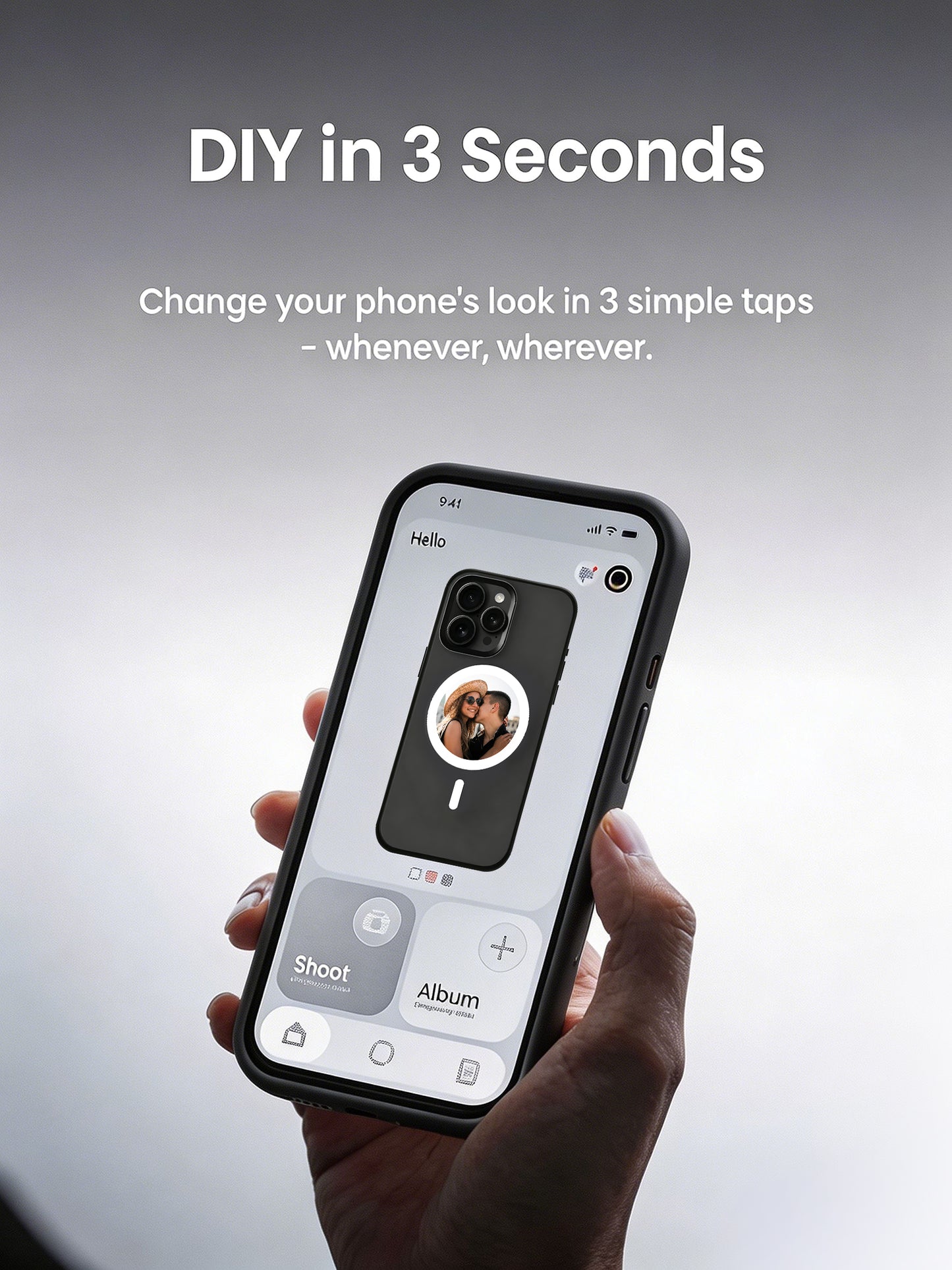 Personalized E-ink Phone Case (Round)