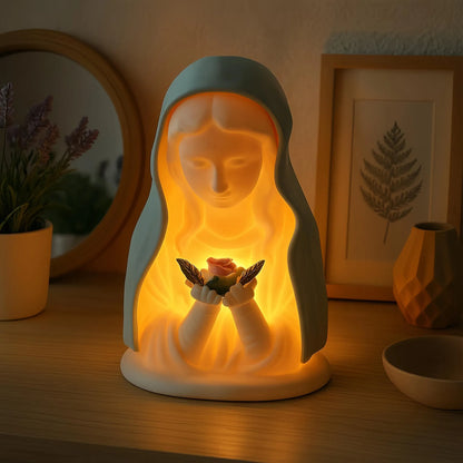 Handmade Resin Virgin Mary Prayer Night Light