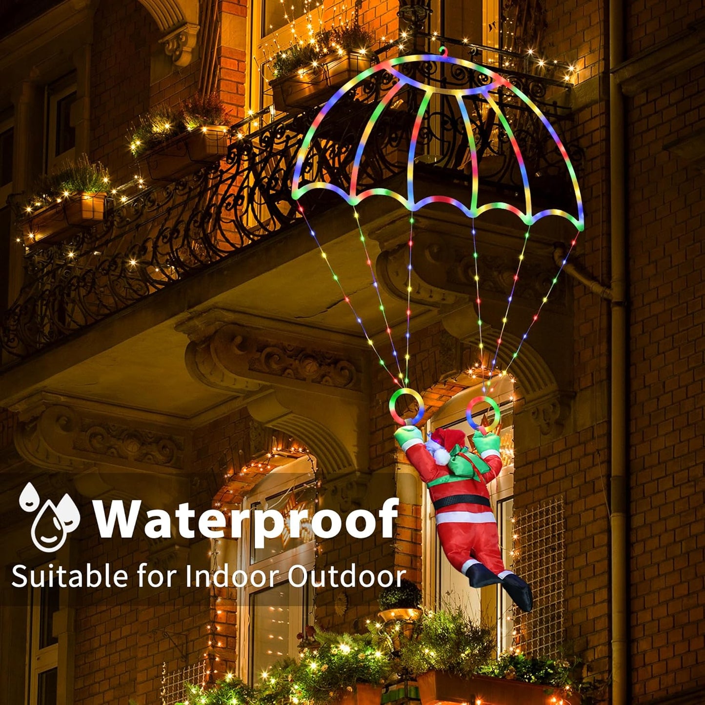 Christmas Parachute Lights with Santa Claus