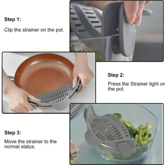 Collapsible Silicone Pot Strainer