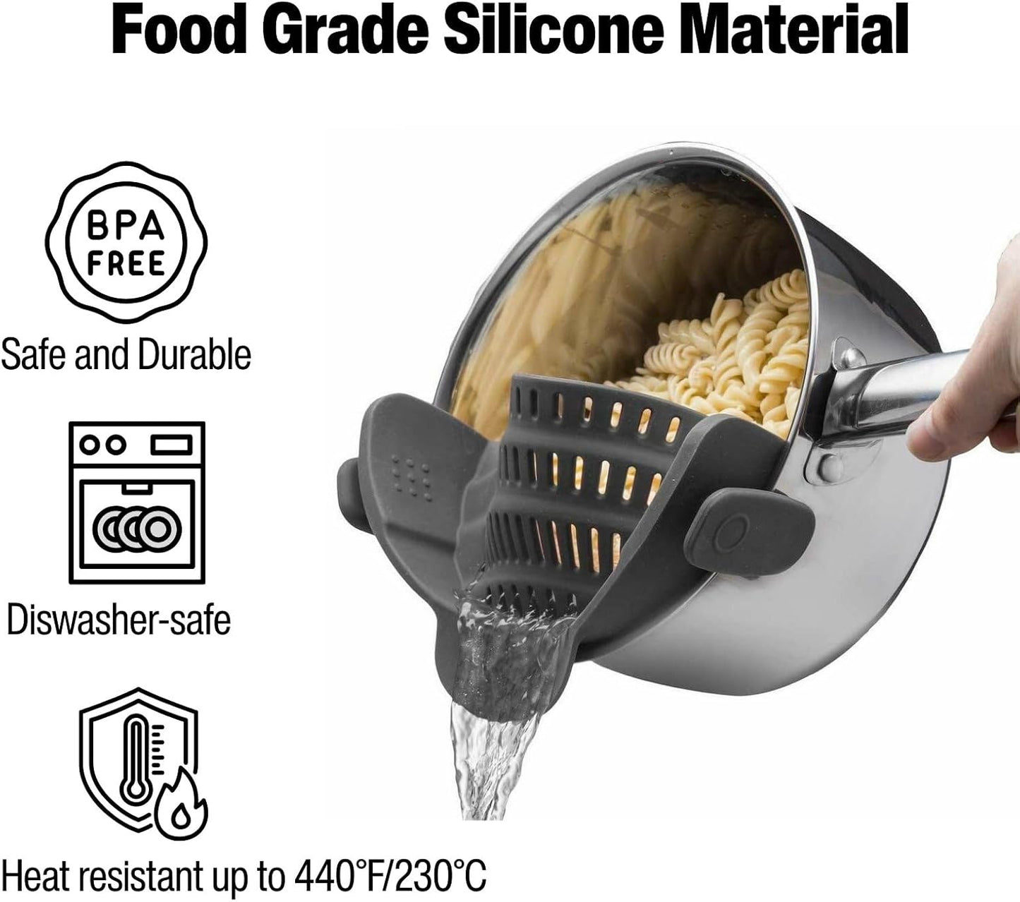 Collapsible Silicone Pot Strainer