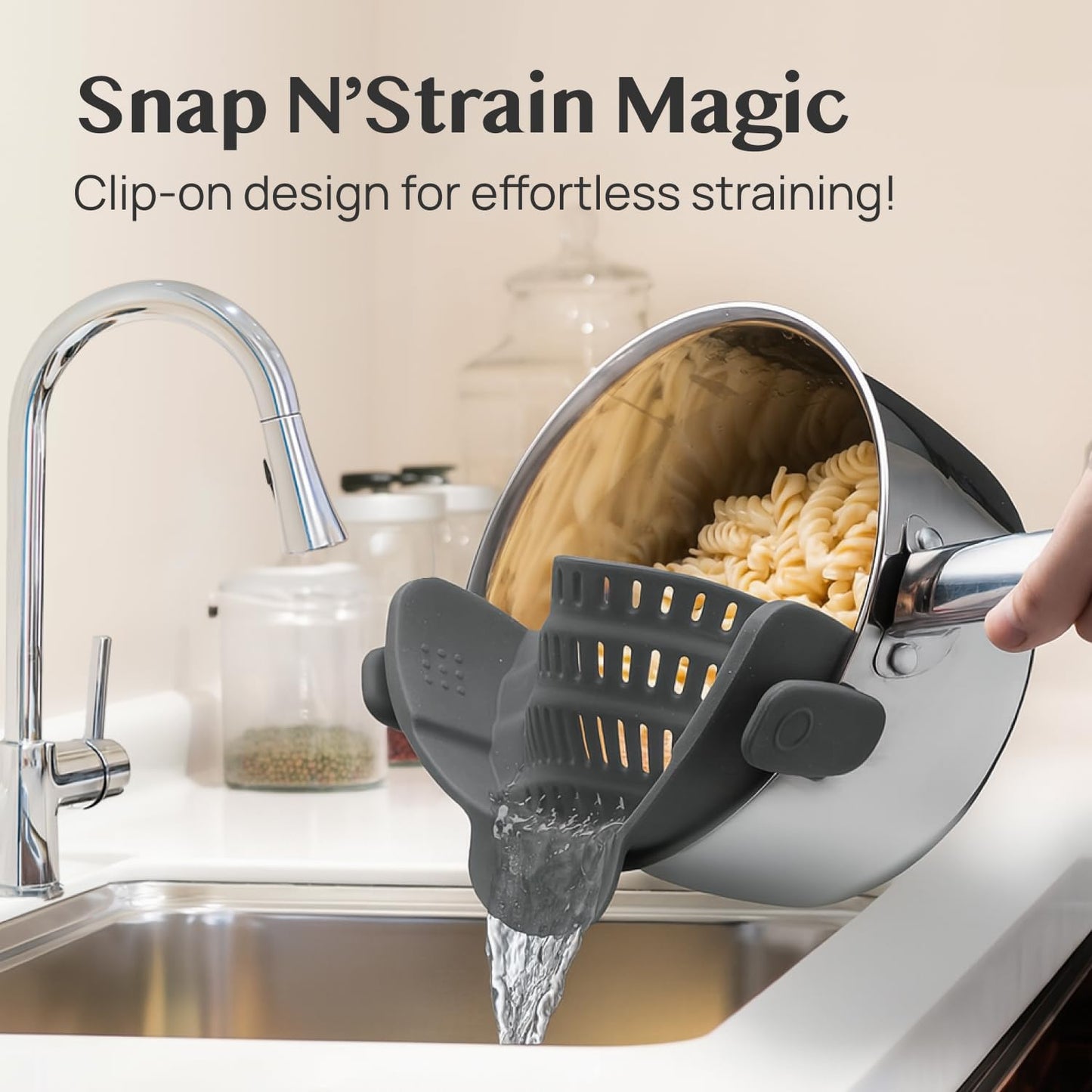 Collapsible Silicone Pot Strainer
