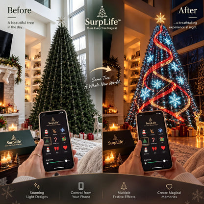 Smart Animated Christmas Tree Lights | Built-in Timer For Auto On/Off