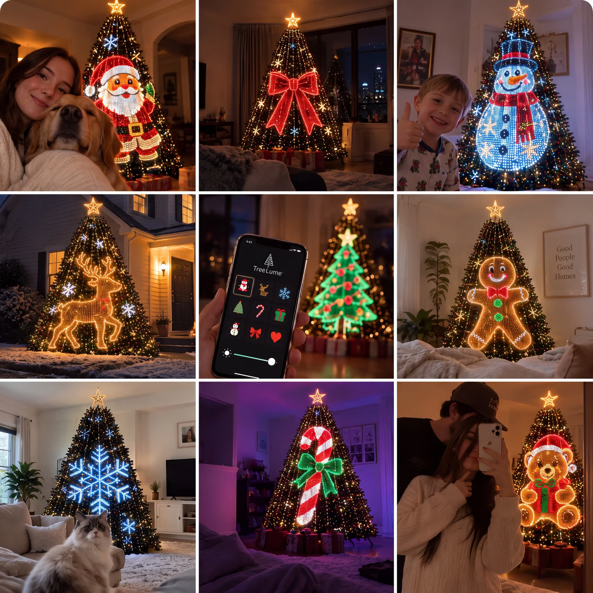 Smart Animated Christmas Tree Lights | Built-in Timer For Auto On/Off