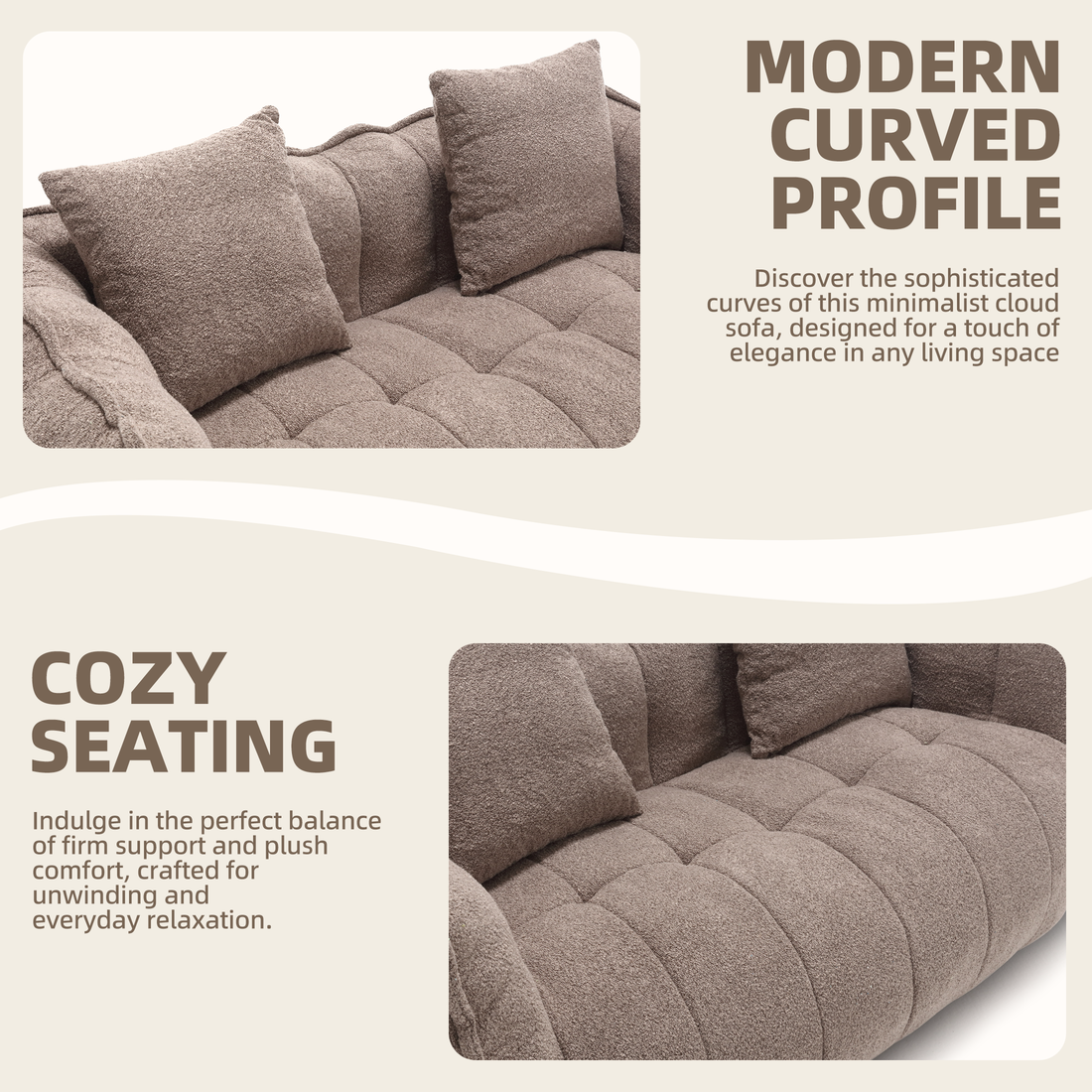 Square Lazy Sofa for Two