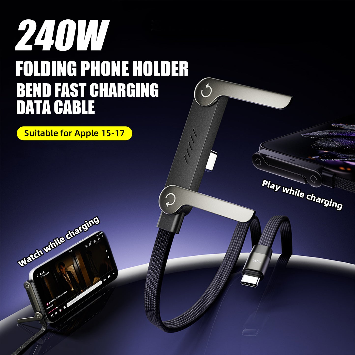 2-in-1 Stand Charging Cable