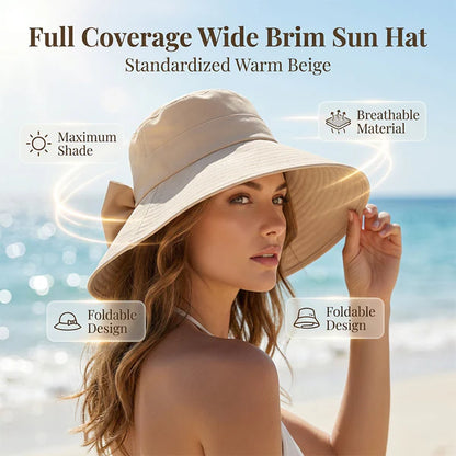 Women's Bowknot Sun-Protective Hat