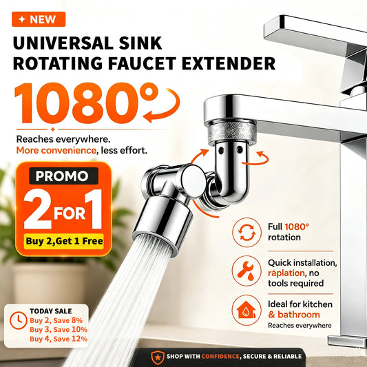 1080° Rotating Faucet Extender with 2 Spray Modes