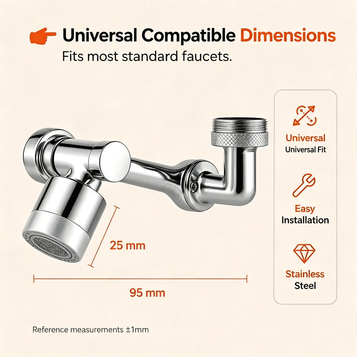1080° Degree Rotating Swivel Tap with Breaker Filter
