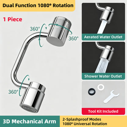 1080° Rotating Faucet Extender with 2 Spray Modes