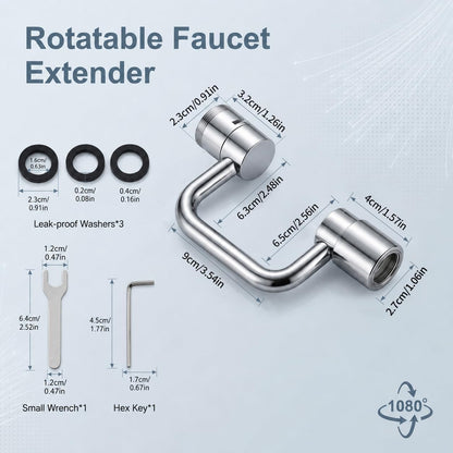 1080° Rotating Faucet Extender with 2 Spray Modes