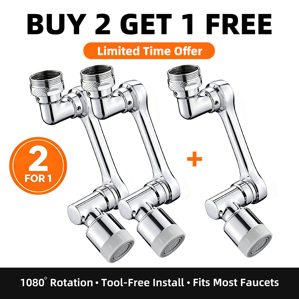 1080° Degree Rotating Swivel Tap with Breaker Filter