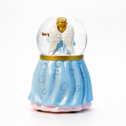 Violin Angel Snow Globe Figurine
