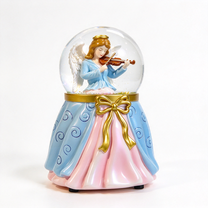 Violin Angel Snow Globe Figurine