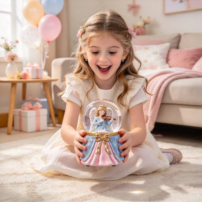 Violin Angel Snow Globe Figurine